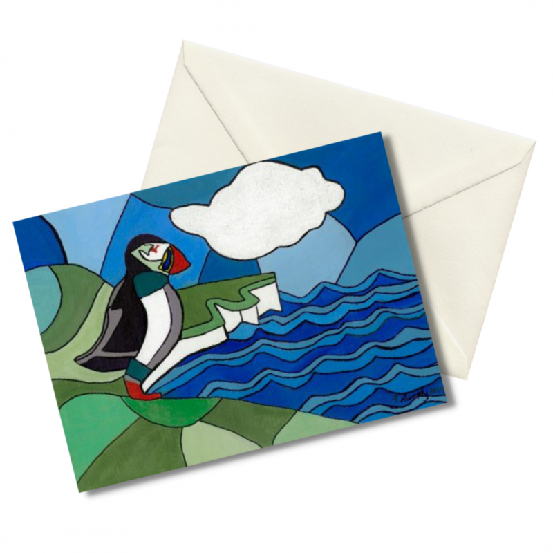 Percy Puffin - Greeting Card
